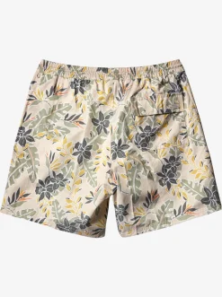 Quiksilver Elastic Waist|Waterman Perfect Feel 17" Volleys Brown Rice Perfect Feel