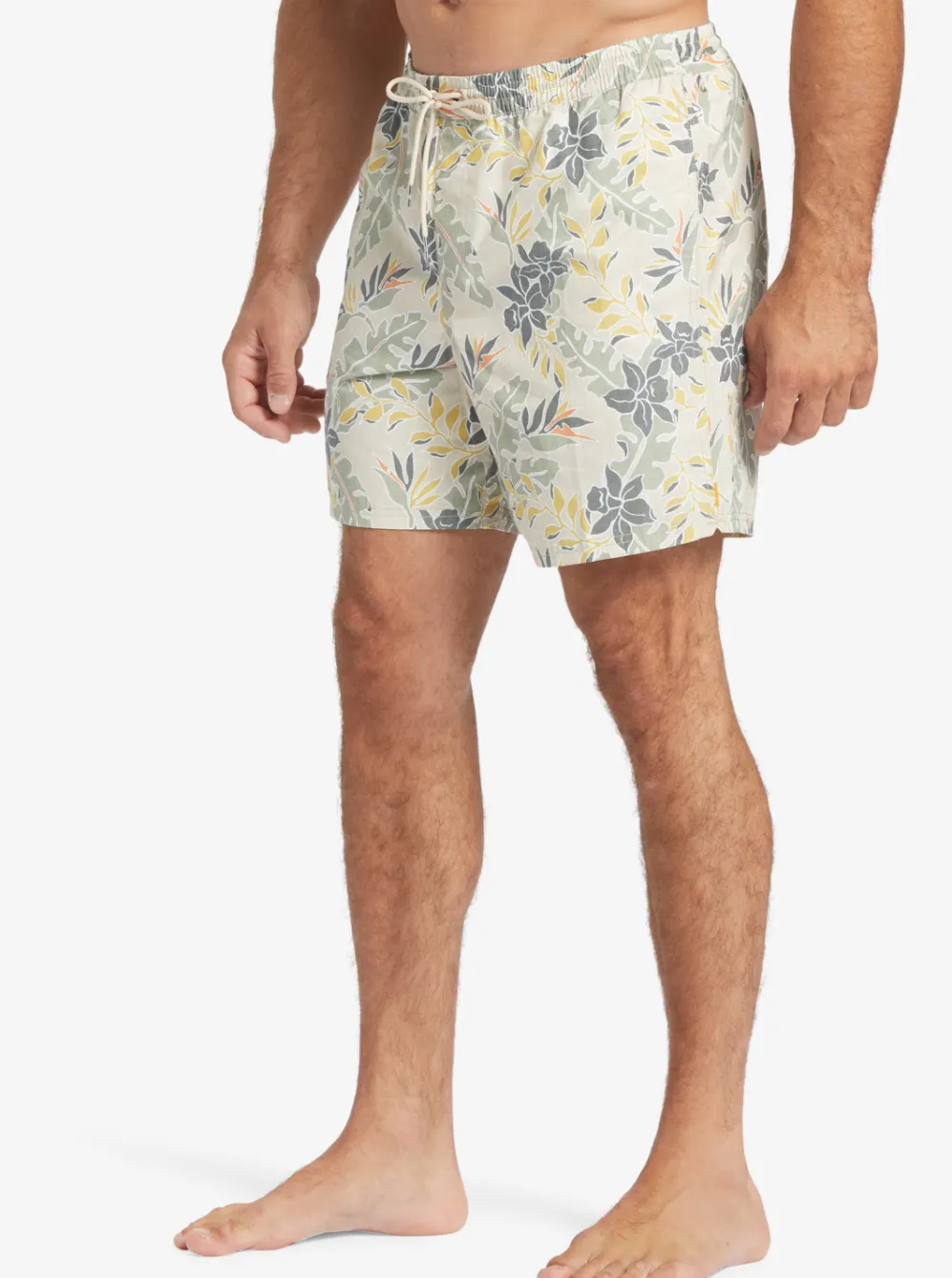 Quiksilver Elastic Waist|Waterman Perfect Feel 17" Volleys Brown Rice Perfect Feel