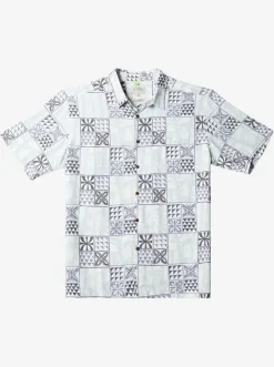 Quiksilver Shirts & Polos|Waterman Plaid Flight Short Sleeve Shirt White Checked Flight