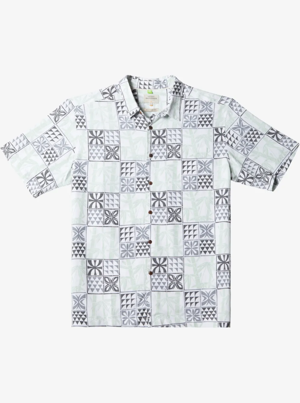Quiksilver Shirts & Polos|Waterman Plaid Flight Short Sleeve Shirt White Checked Flight