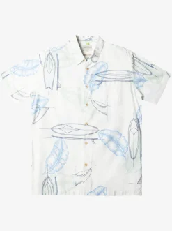 Quiksilver Shirts & Polos|Waterman Right Point Short Sleeve Shirt Antique White Right Point