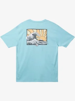 Quiksilver Tees|Waterman Rolling Tide T-Shirt Gulf Stream