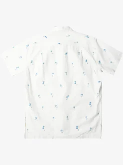Quiksilver Shirts & Polos|Waterman Sail Palm Short Sleeve Shirt Antique White Sail Palms