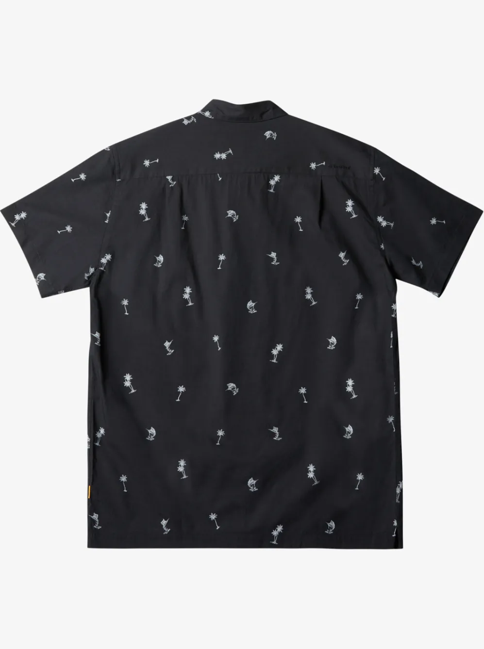 Quiksilver Shirts & Polos|Waterman Sail Palm Short Sleeve Shirt Black Sail Palms