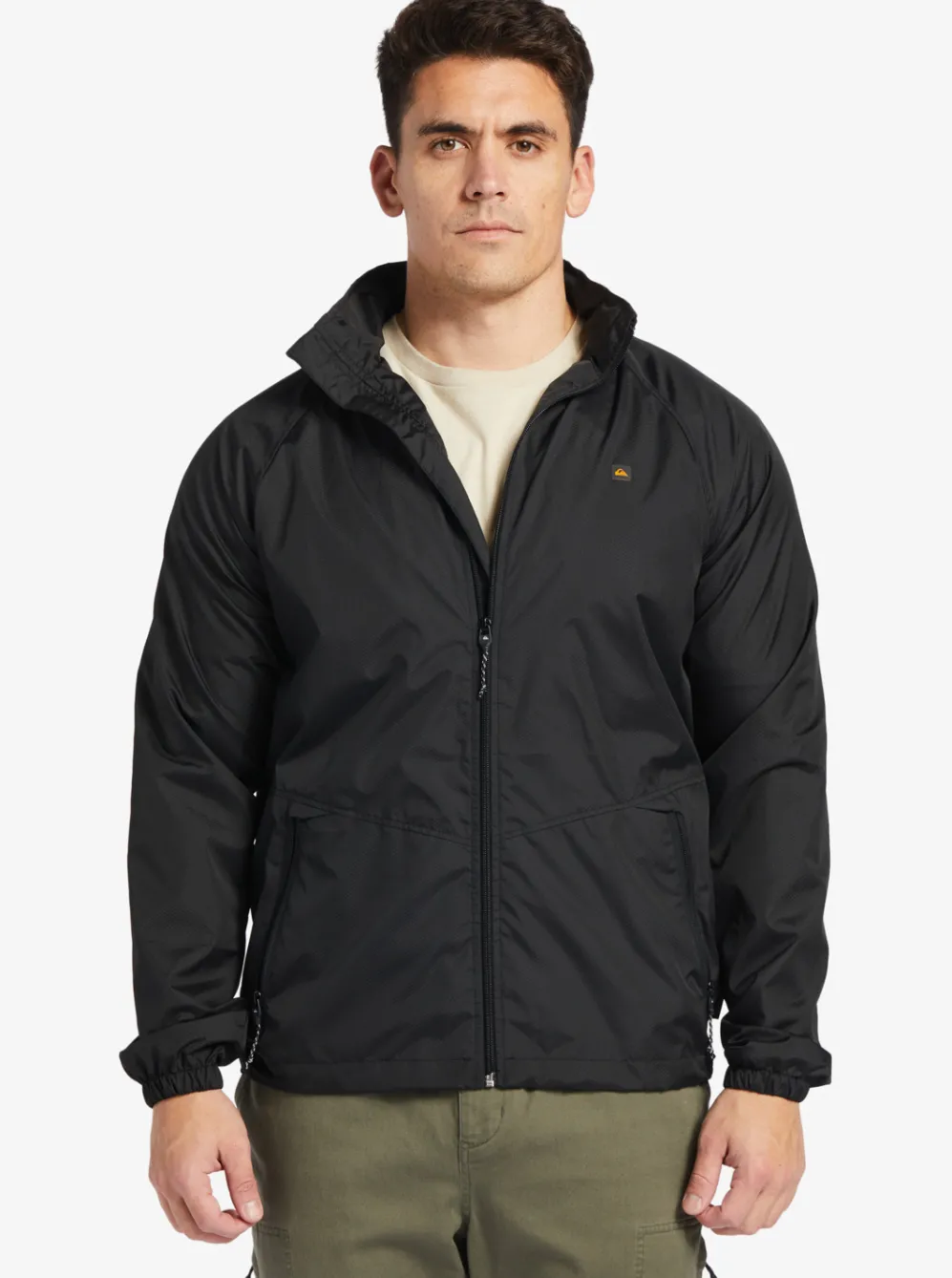 Quiksilver Jackets|Waterman Shell Shock Water-Resistant Lightweight Mini Ripstop Windbreaker Black