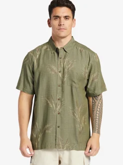 Quiksilver Shirts & Polos|Waterman Skipped Out Woven Shirt Dusty Olive Skipped Out