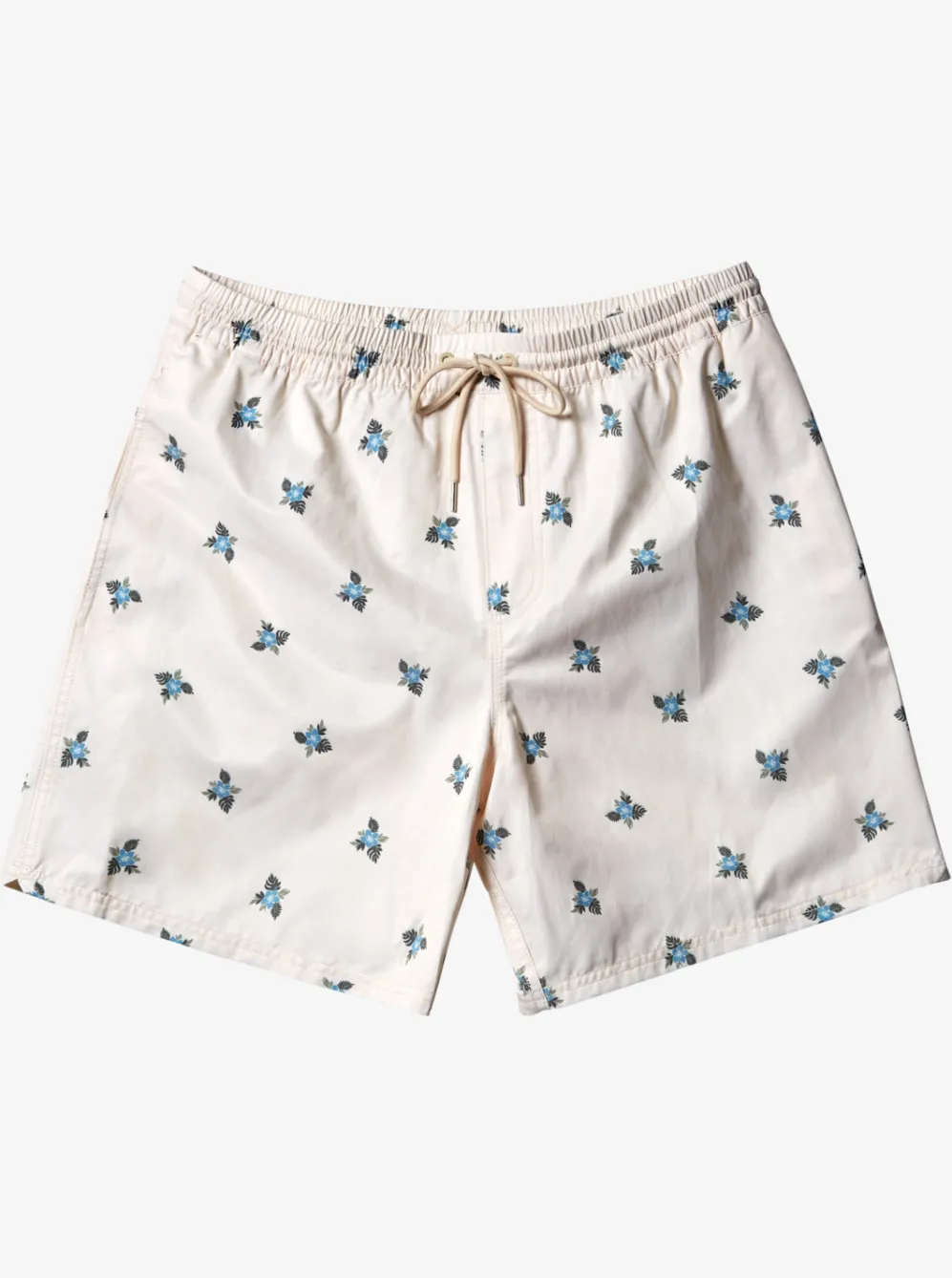 Quiksilver Elastic Waist|Waterman Small Pedals 17" Volleys Antique White Small Pedals V