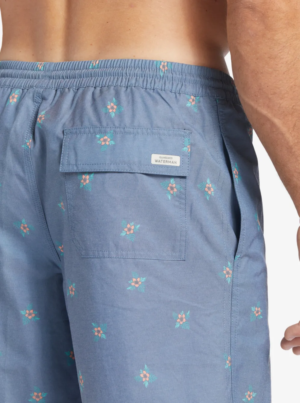 Quiksilver Elastic Waist|Waterman Small Pedals 17" Volleys Ensign Blue Small Pedals V