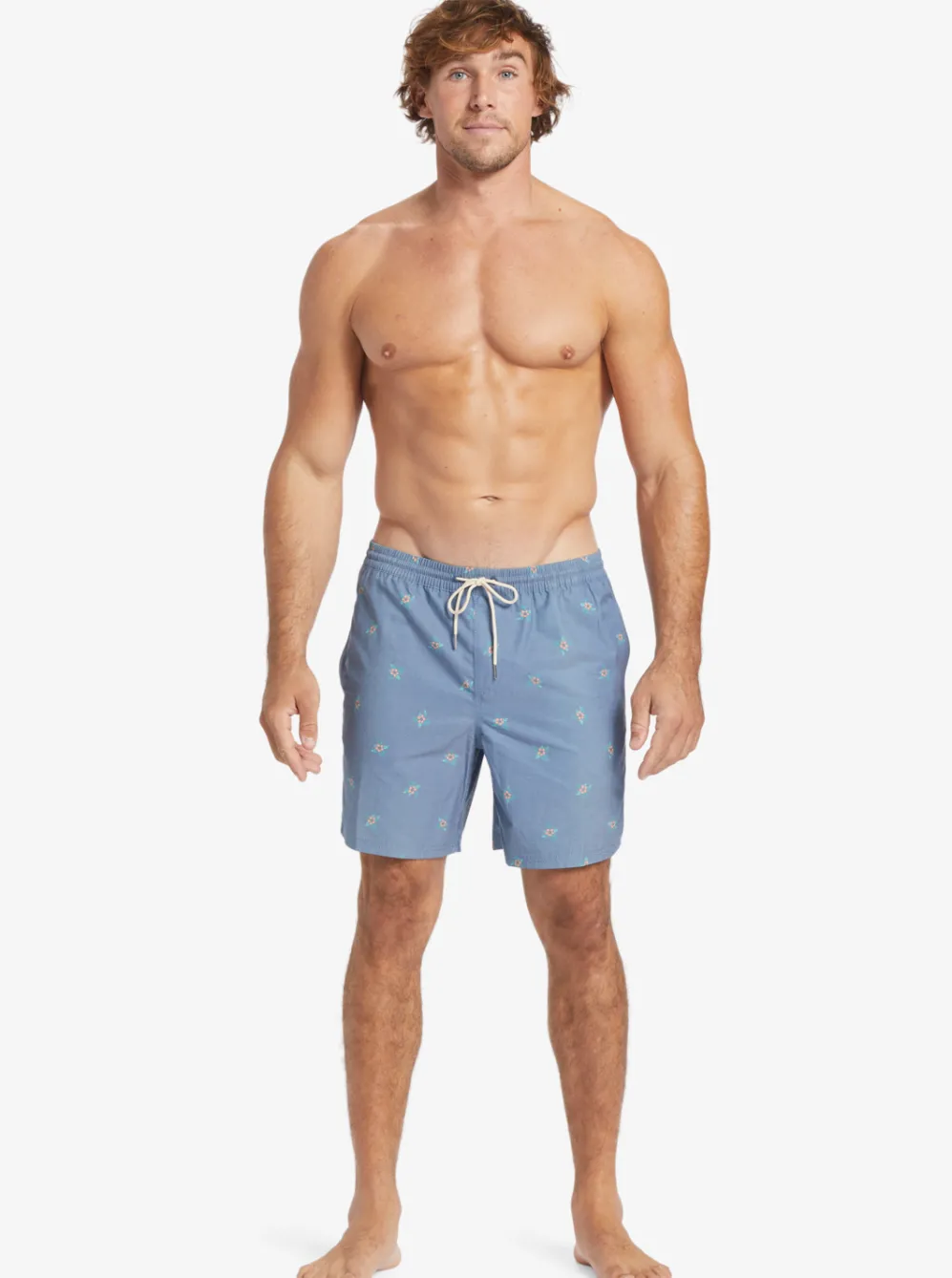 Quiksilver Elastic Waist|Waterman Small Pedals 17" Volleys Ensign Blue Small Pedals V