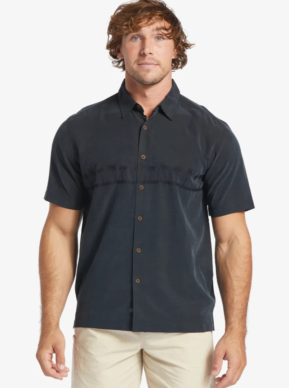 Quiksilver Shirts & Polos|Waterman Tahiti Palms Premium Anti-Wrinkle Shirt Black