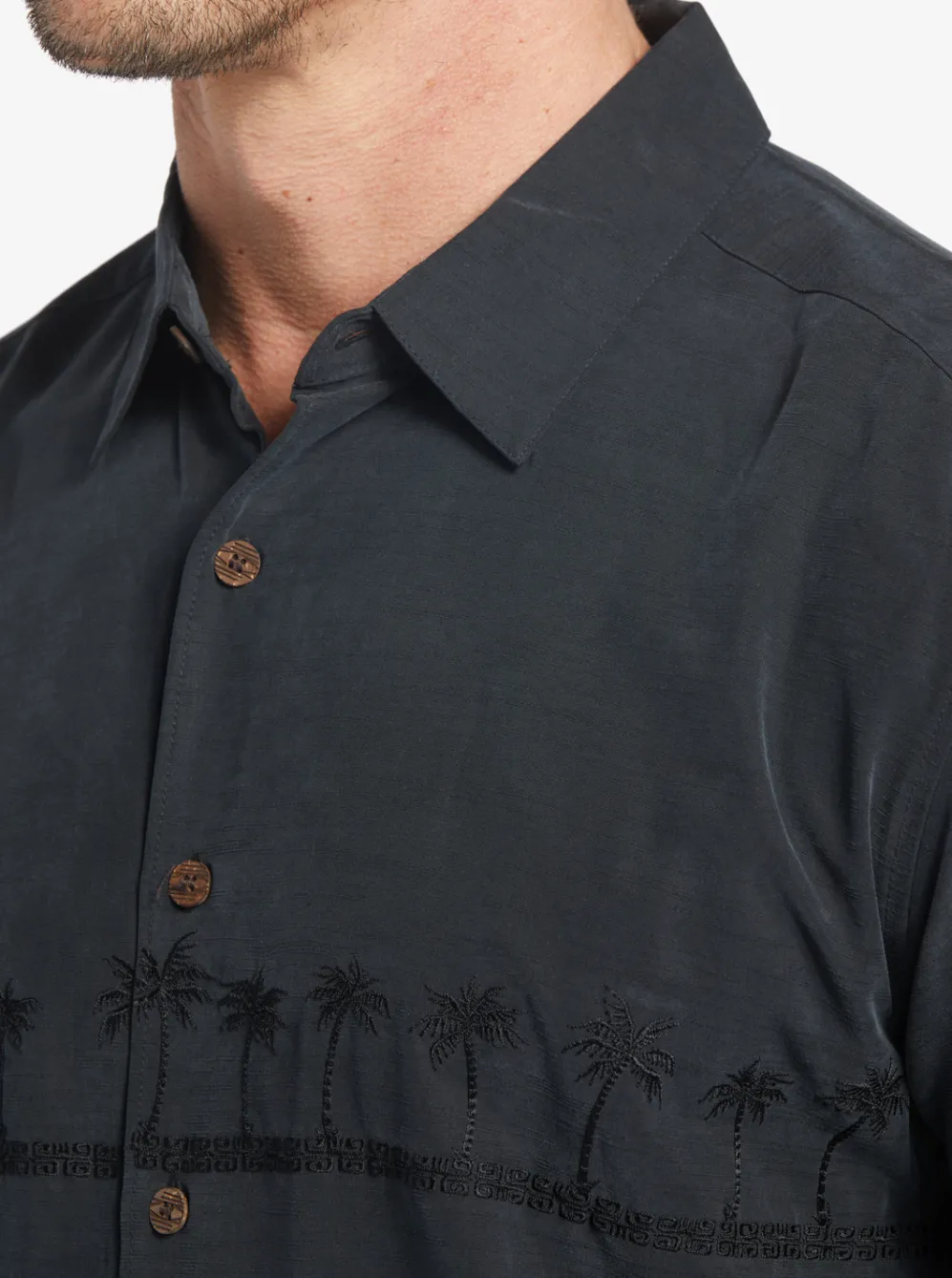 Quiksilver Shirts & Polos|Waterman Tahiti Palms Premium Anti-Wrinkle Shirt Black