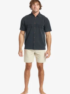 Quiksilver Shirts & Polos|Waterman Tahiti Palms Premium Anti-Wrinkle Shirt Black