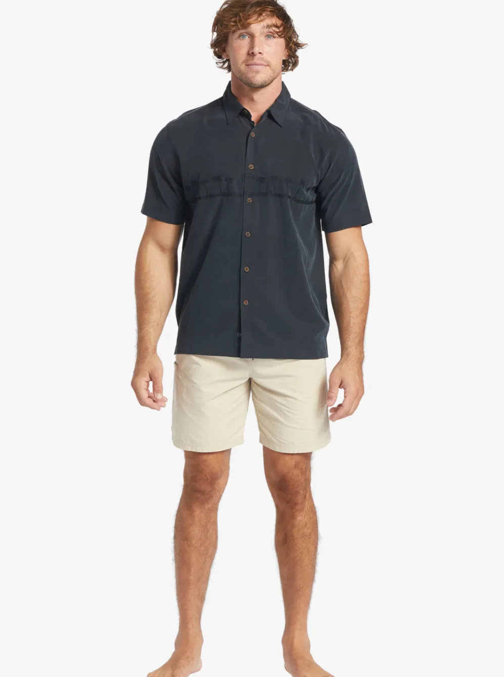 Quiksilver Shirts & Polos|Waterman Tahiti Palms Premium Anti-Wrinkle Shirt Black