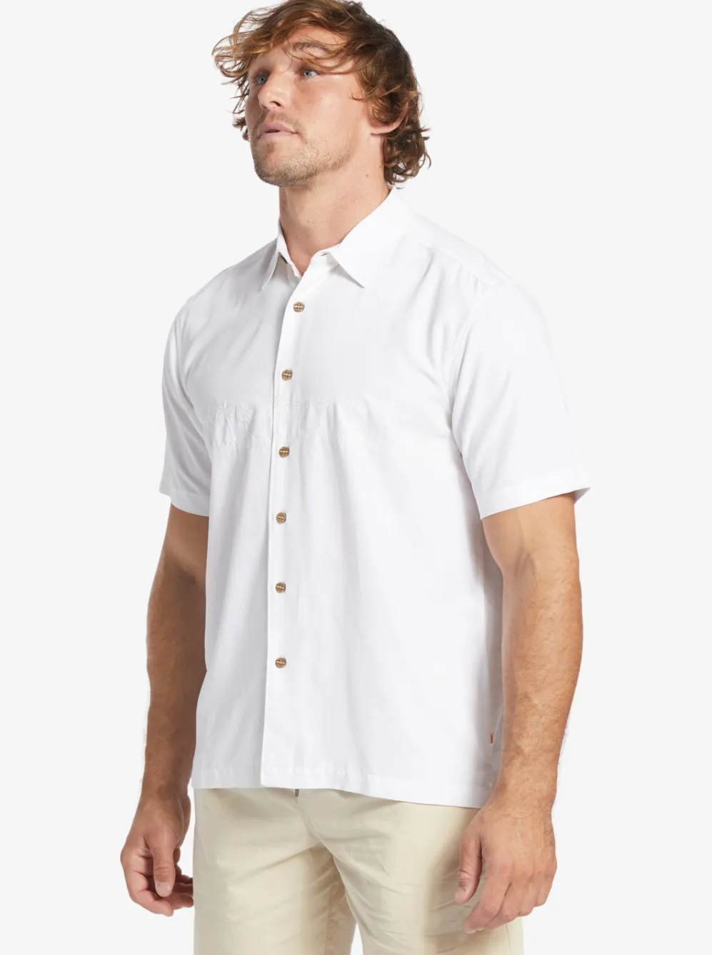 Quiksilver Shirts & Polos|Waterman Tahiti Palms Premium Anti-Wrinkle Shirt White