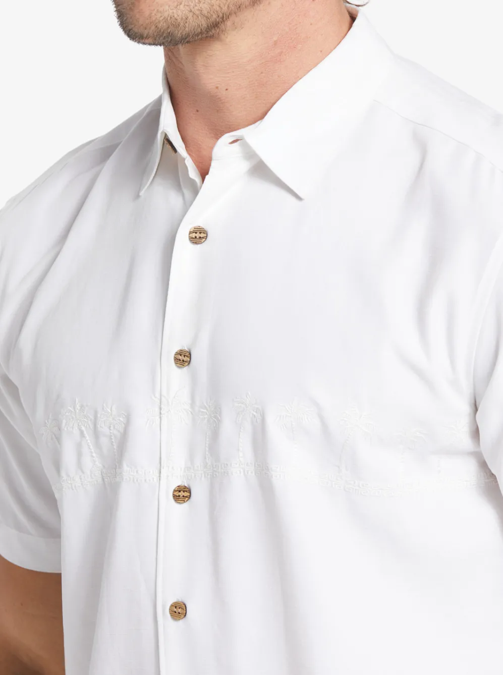 Quiksilver Shirts & Polos|Waterman Tahiti Palms Premium Anti-Wrinkle Shirt White