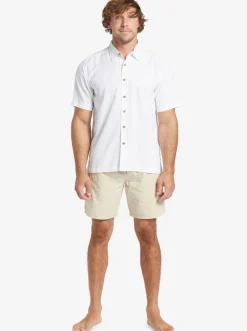 Quiksilver Shirts & Polos|Waterman Tahiti Palms Premium Anti-Wrinkle Shirt White