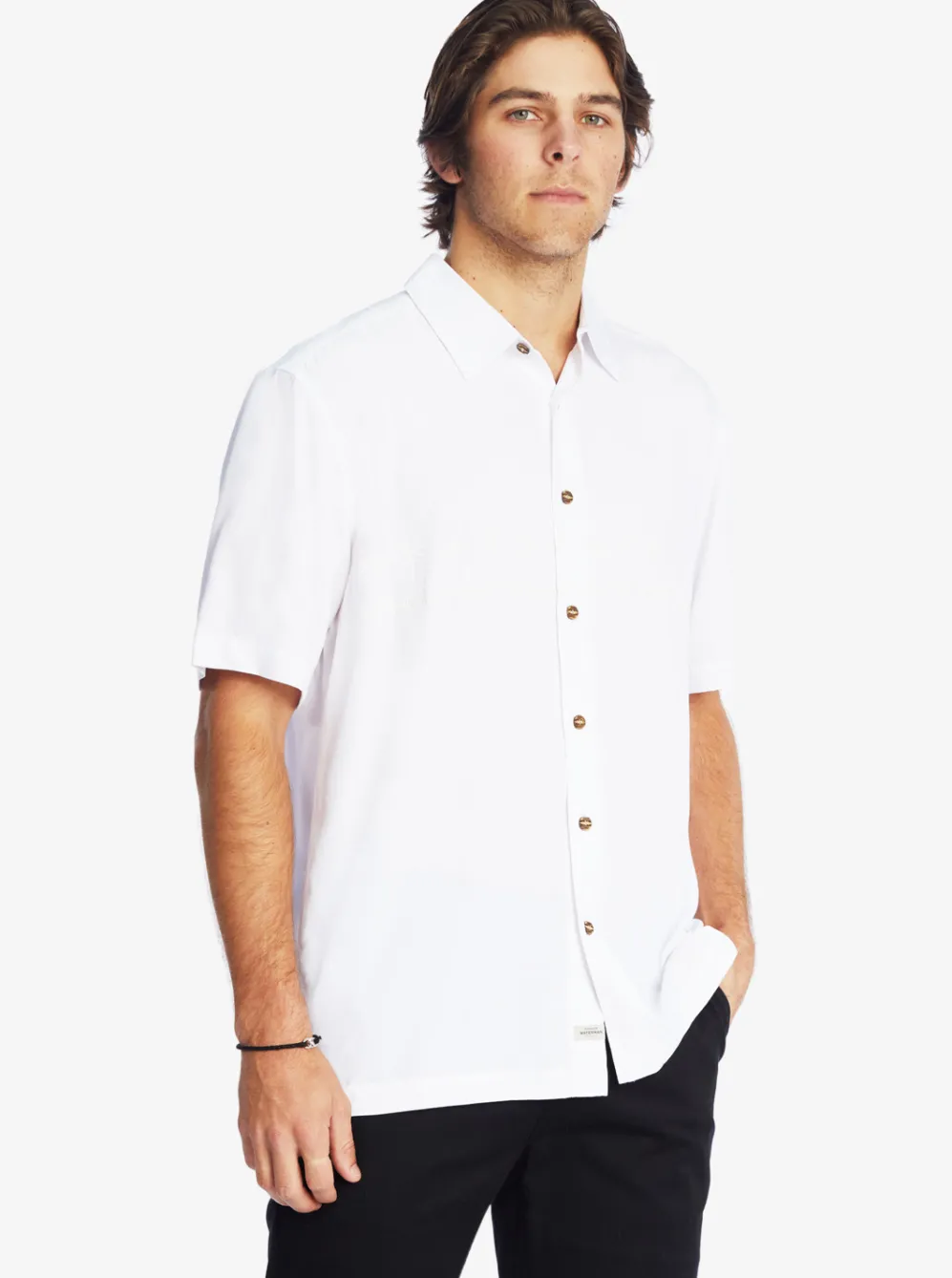 Quiksilver Shirts & Polos|Waterman Tahiti Palms Premium Anti-Wrinkle Shirt White