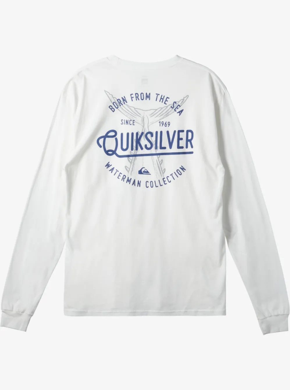 Quiksilver Tees|Waterman Tails Up Long Sleeve T-Shirt Snow White