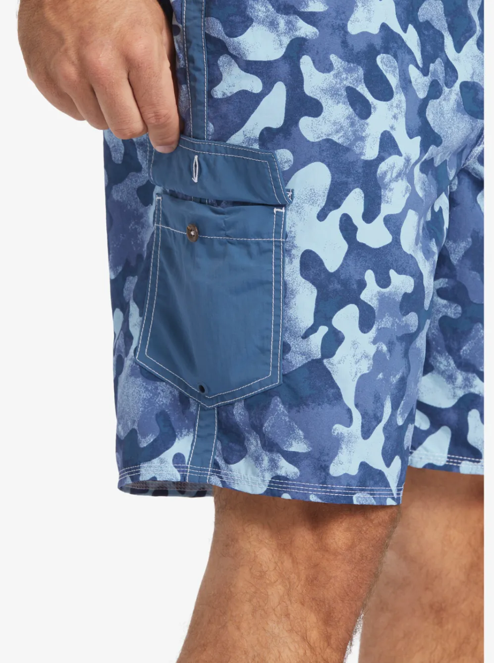 Quiksilver Boardshorts|Waterman Throwback Camo 19" Boardshorts Ensign Blue Throwback