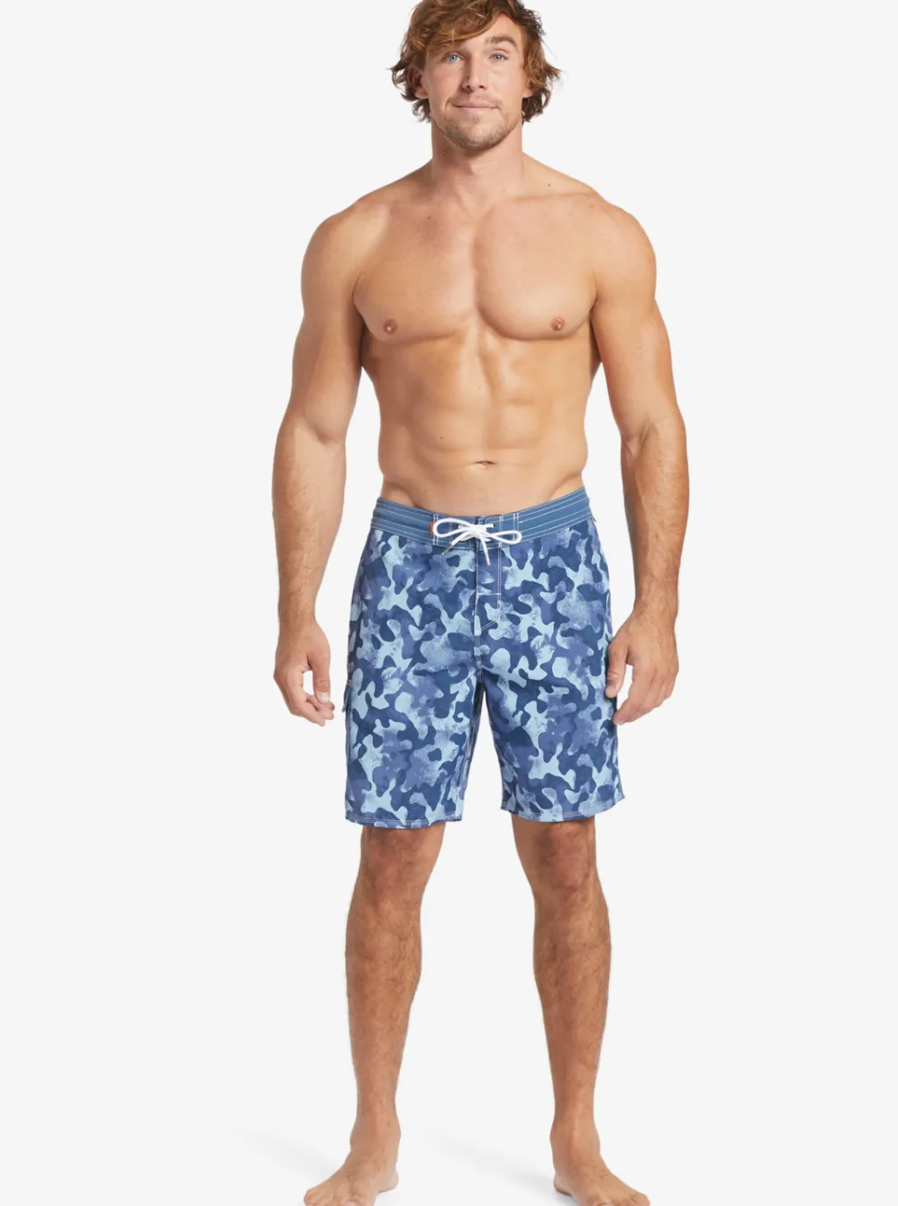 Quiksilver Boardshorts|Waterman Throwback Camo 19" Boardshorts Ensign Blue Throwback