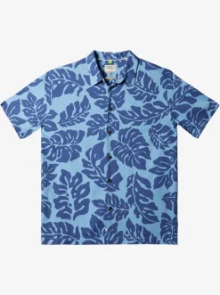 Quiksilver Shirts & Polos|Waterman Waterfall Rain Short Sleeve Shirt Dusk Blue Waterfall Rain
