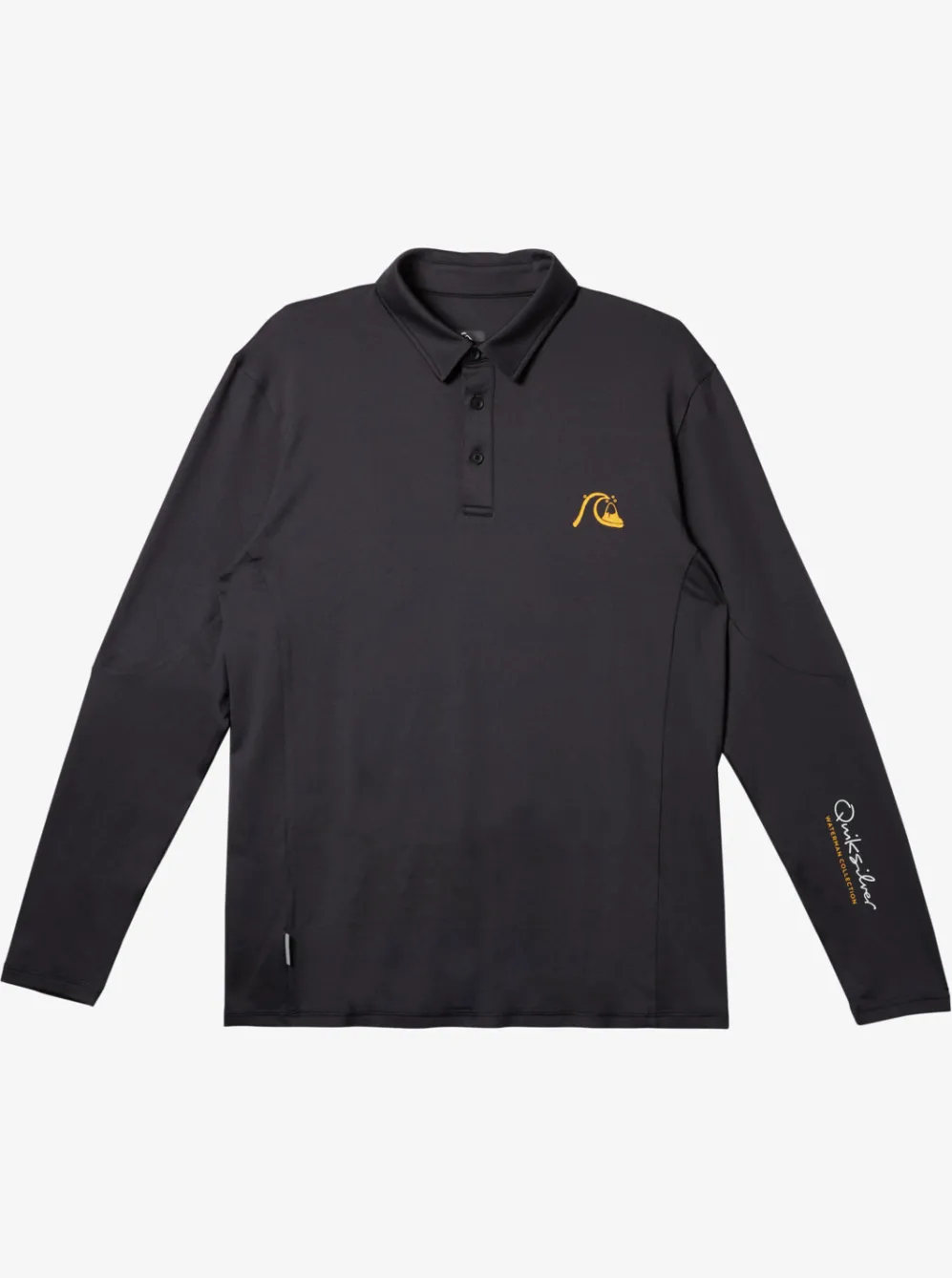 Quiksilver Rashguards|Waterman Waterman Piscator Polo Long Sleeve Upf 50 Surf T-Shirt Black