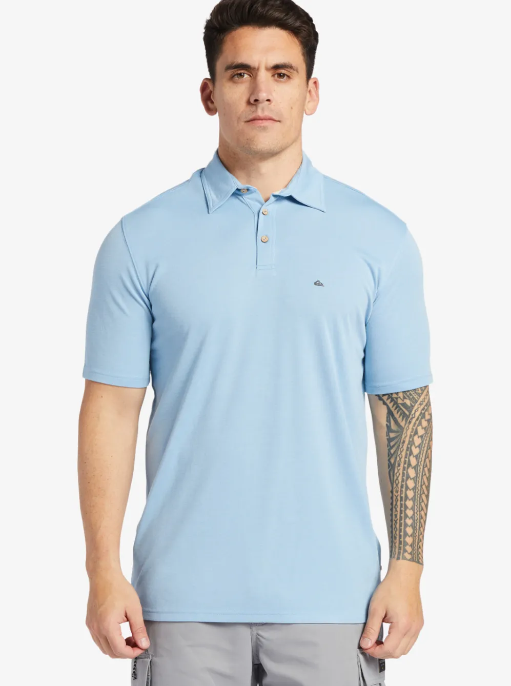 Quiksilver Shirts & Polos|Waterman Waterpolo Short Sleeve Polo Shirt Dusk Blue