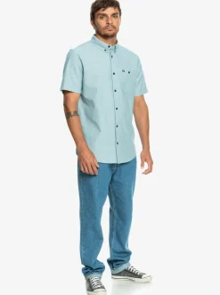 Quiksilver Shirts & Polos|Winfall Short Sleeve Shirt Moroccan Blue