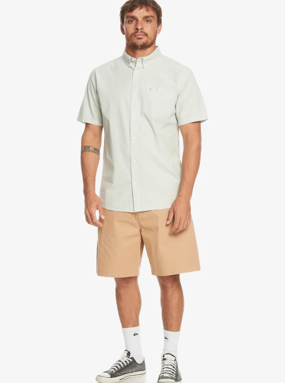 Quiksilver Shirts & Polos|Winfall Short Sleeve Shirt Iceberg Green